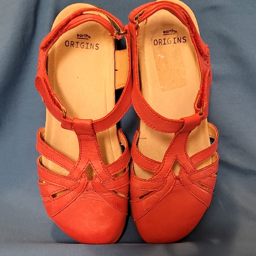 Earth Origins Women's Strappy Red Sandals